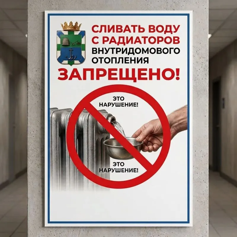 Бердянцам запретили сливать воду из радиаторов отопления