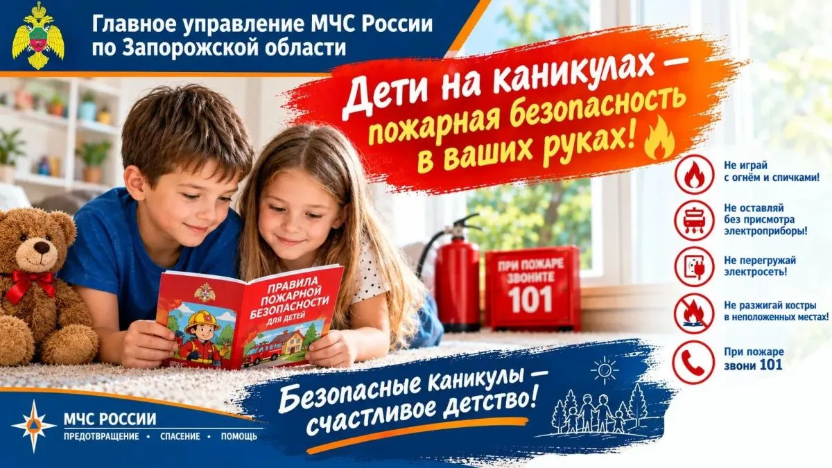 МЧС дало советы родителям о безопасности детей на каникулах